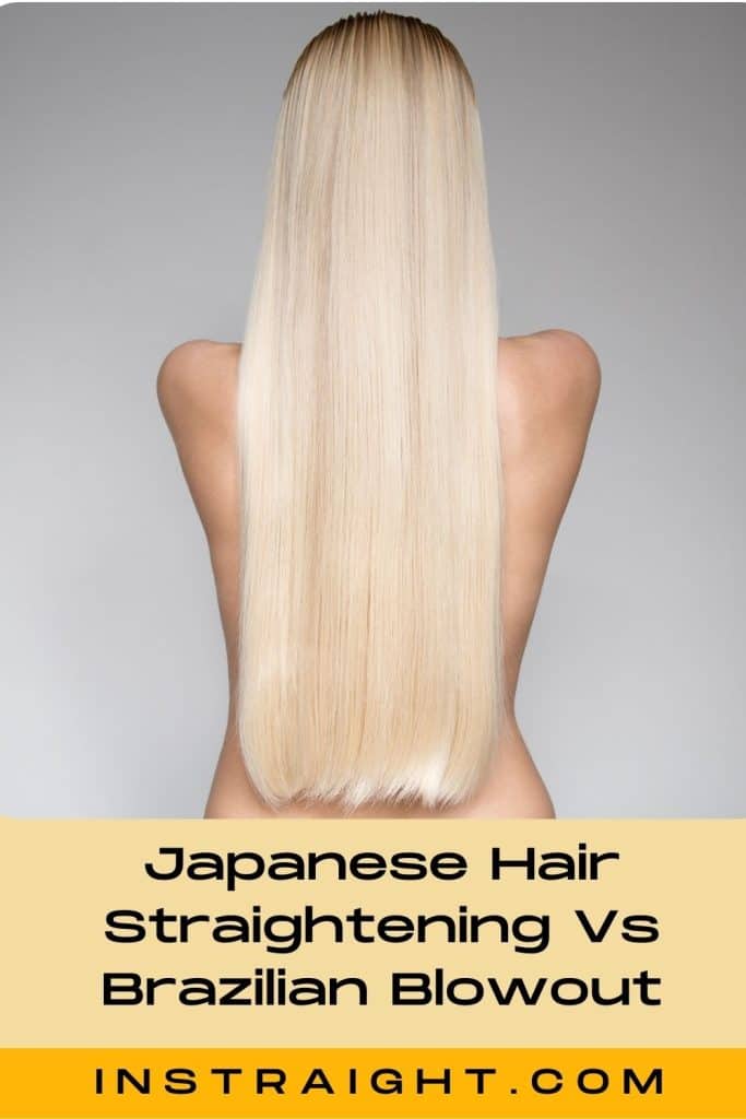 lady with long, blonde straight hair